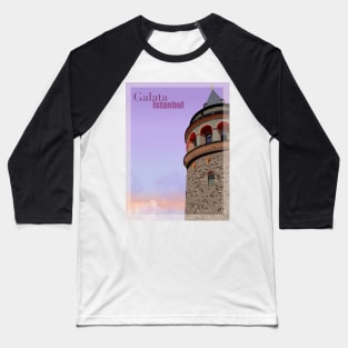 Istanbul Galata Tower Art Print Baseball T-Shirt